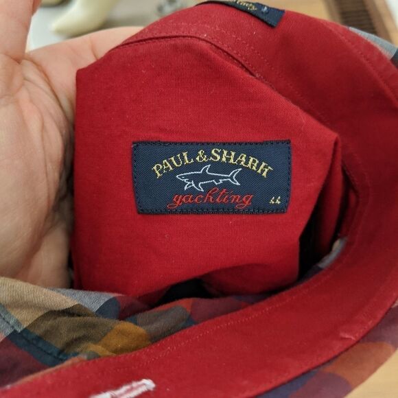 PAUL & Shark plaid checkered long sleeve button up shirt - Picture 7 of 9